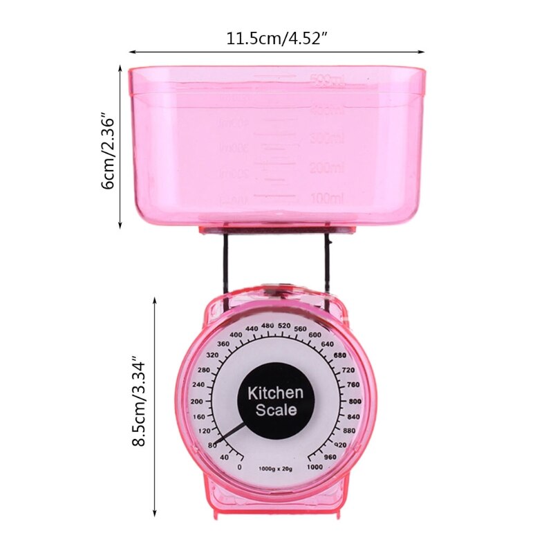 Vic_space1 Retro Mechanical Kitchen Scale – Stainless Steel, Analog Dial, Easy Clean