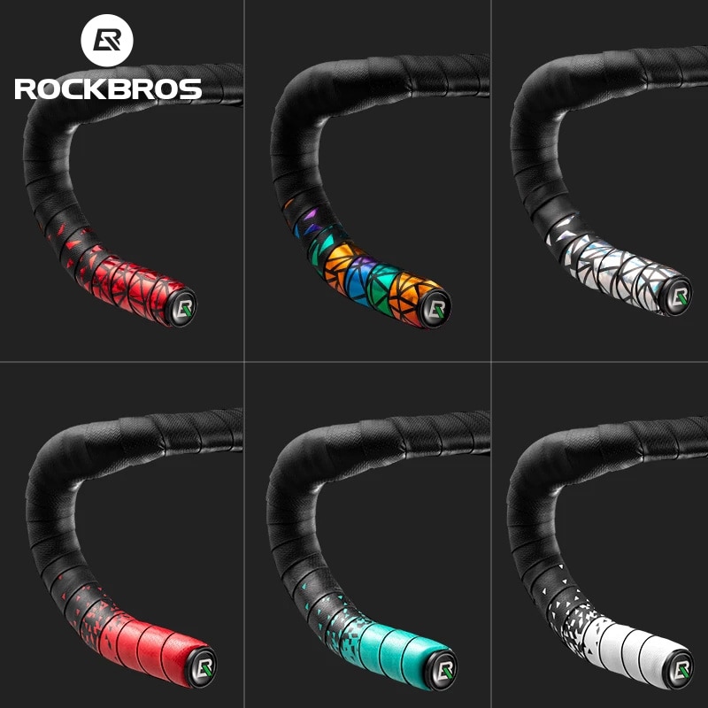 ROCKBROS Lenker Band Rennrad Griff PU Gurt Griff Gürtel Anti-Überspringen Dämpfung Radfahren Gurt Lenker Kork Radfahren Zubehör