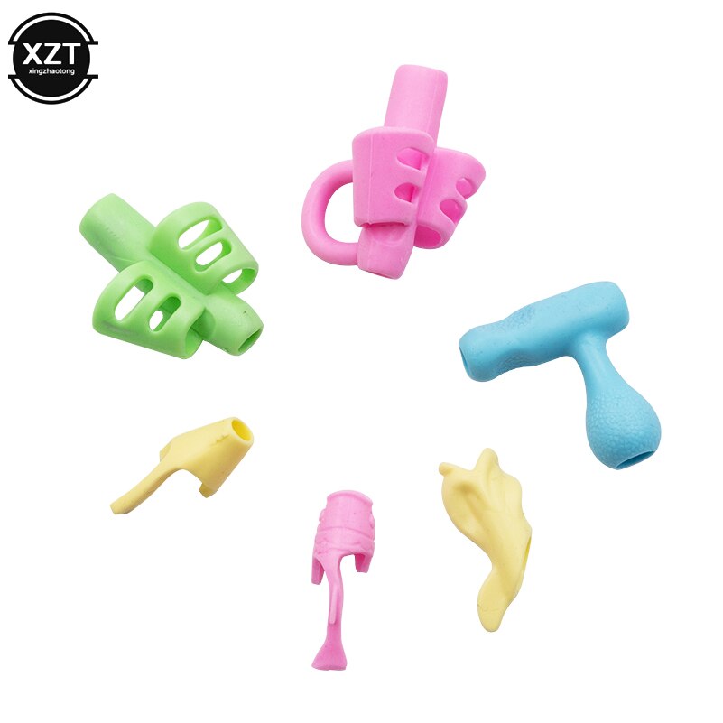 13pcs/set Pencil Holder Pen Two finger Writing Aid Grip Posture Correction Tool for Children Students Kids