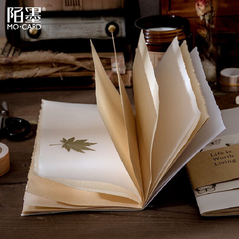 40 Sheets Special Paper Material Book Traveler Notebook Journal Retro Literary Collage Notebook Inner Core Stationery