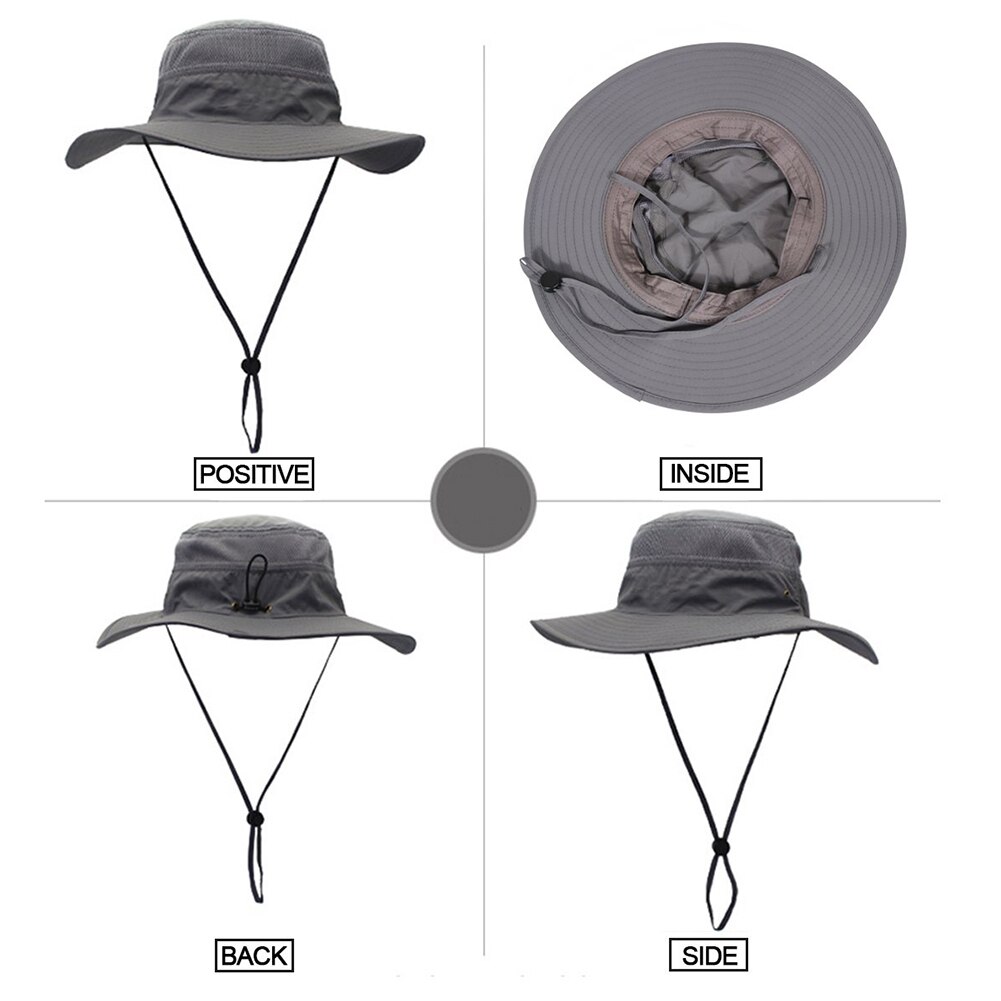 Outdoor Sun Protection Bucket hats for women Men Summer Big Wide Brim Hiking Fishing Travel Fisherman Basin Sun Caps gorras