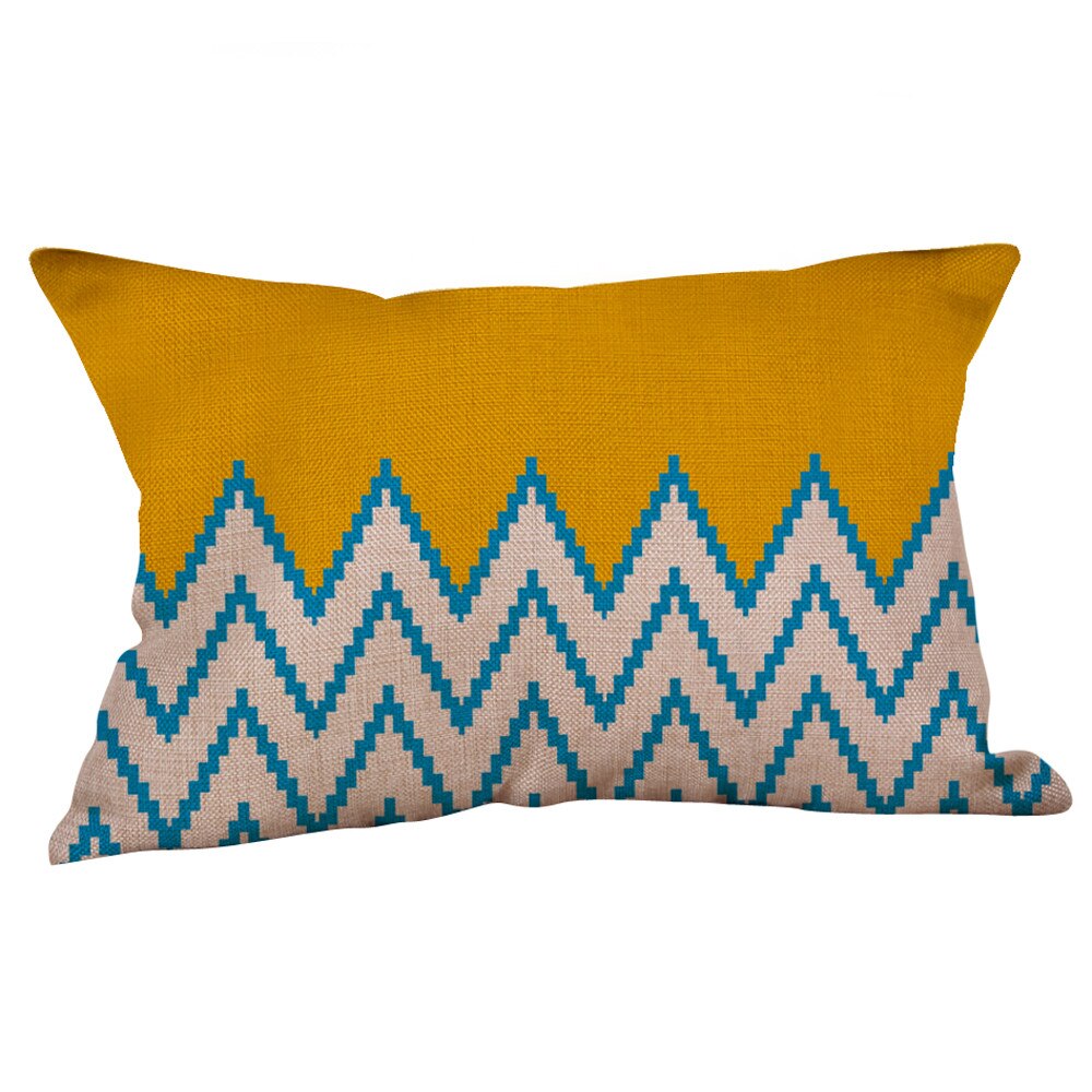 Kussensloop met geometrische print, café, woondecoratie, kussenhoezen, rechthoekig, eenvoudig element, funda almohada: F