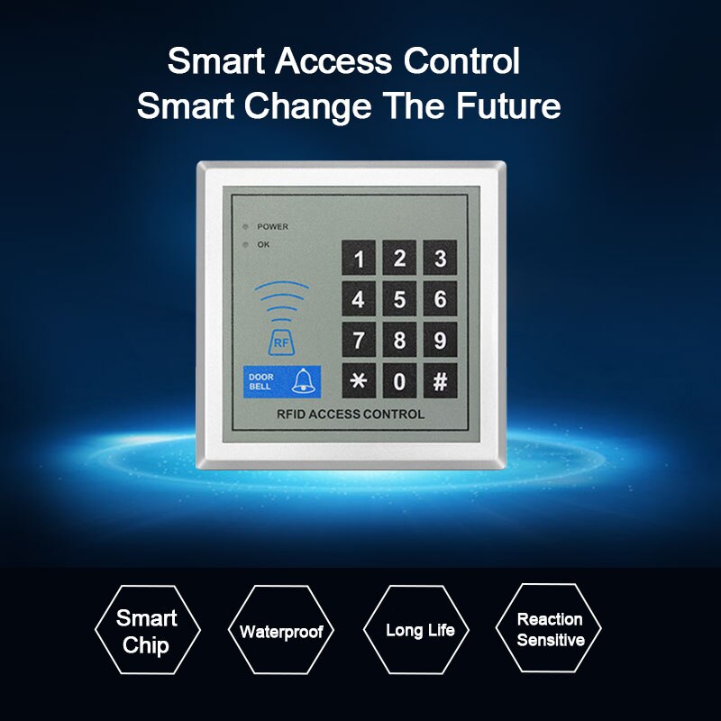 Access Control RFID Lock System Keypad Doorbell Digital Panel Card Reader For Door Access Control System Security Door RFID Lock
