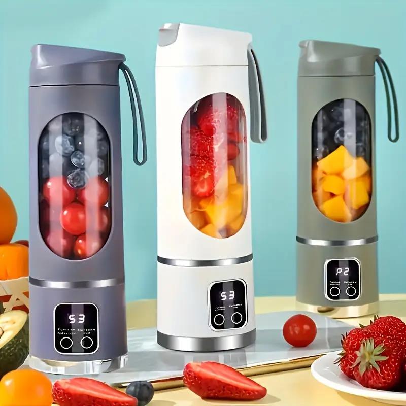 MINI exprimidor eléctrico de hielo triturado con carga para el hogar, potente Motor de 450ML, taza de jugo con pantalla Digital de gran capacidad