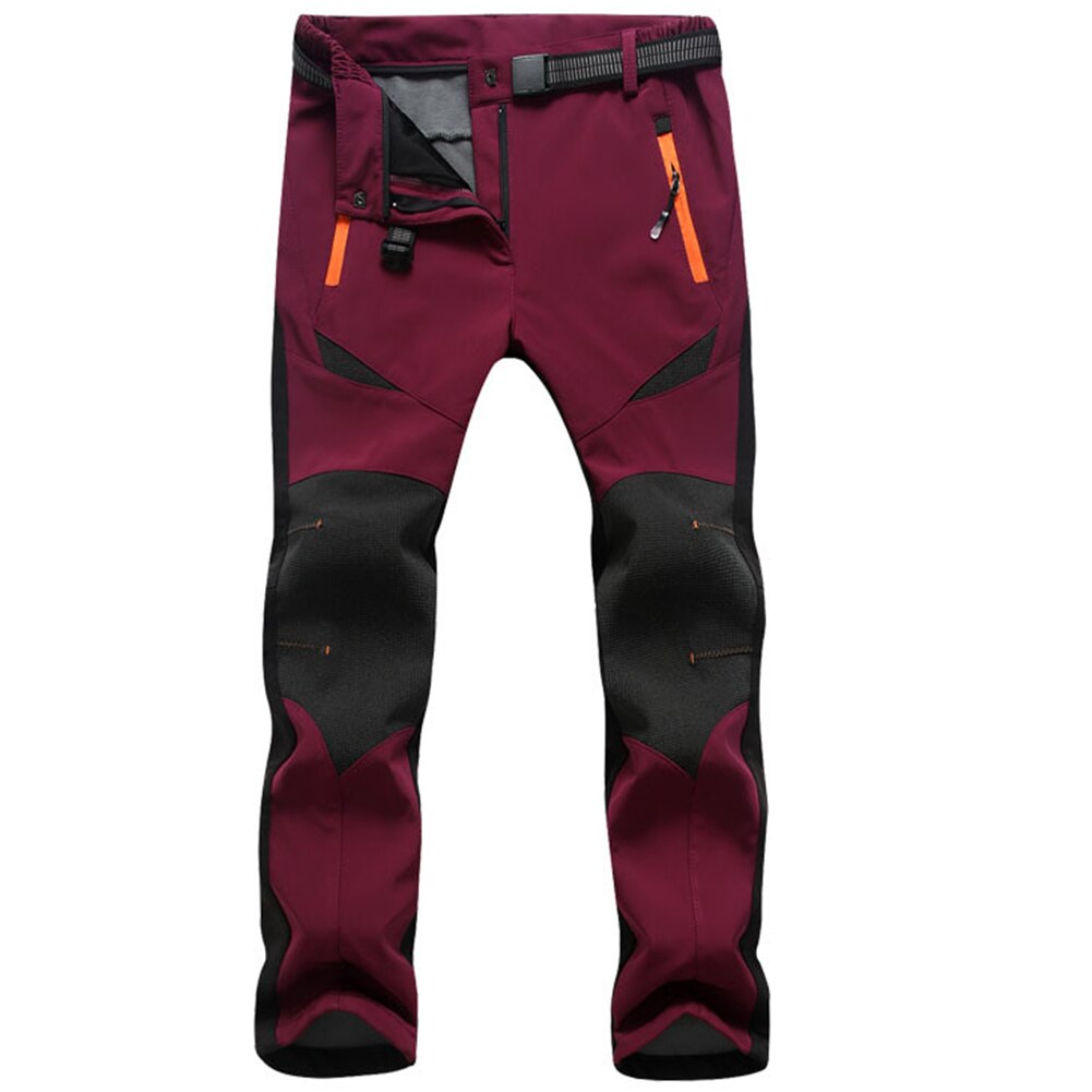 Pxiakgy Women's Outdoor Waterproof Windproof Fleece Slim Cargo Snow Ski Hiking Pants Winter Softshell Insulated Zipper Pocket Khaki M
