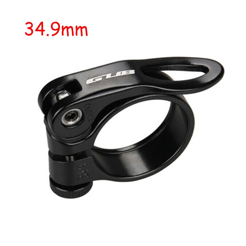 GUB 31.8MM Seatpost-Clamp Aluminum Ultralight Quick Release MTB Mountain Bicycle Seatpost Clamp 34.9mm Fiber Seatpost Clamp: Black 34.9mm