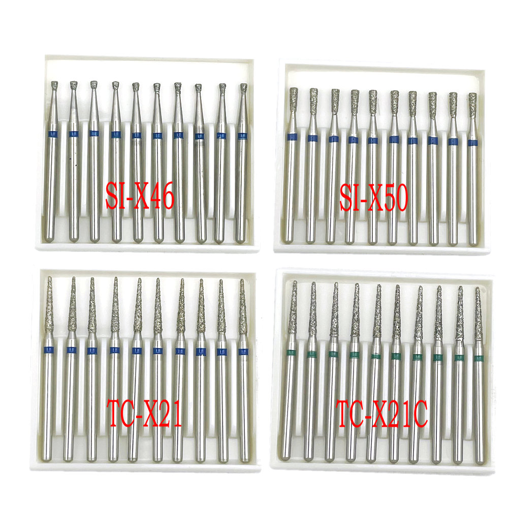 5/10pcs Extra Long Dental Diamond Burs FG Diamond 1.6mm Shank for High Speed Handpiece Burs Dentist Tools