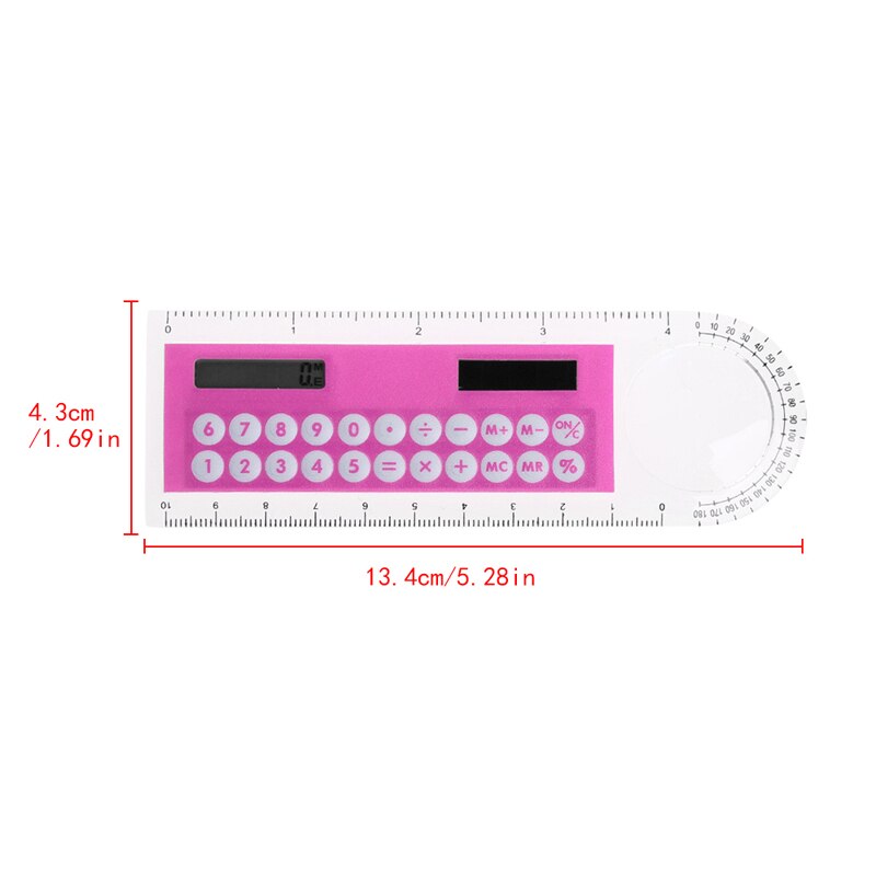 10cm linjal mini digital kalkulator 2 i 1 låve skrivesaker skolekontor
