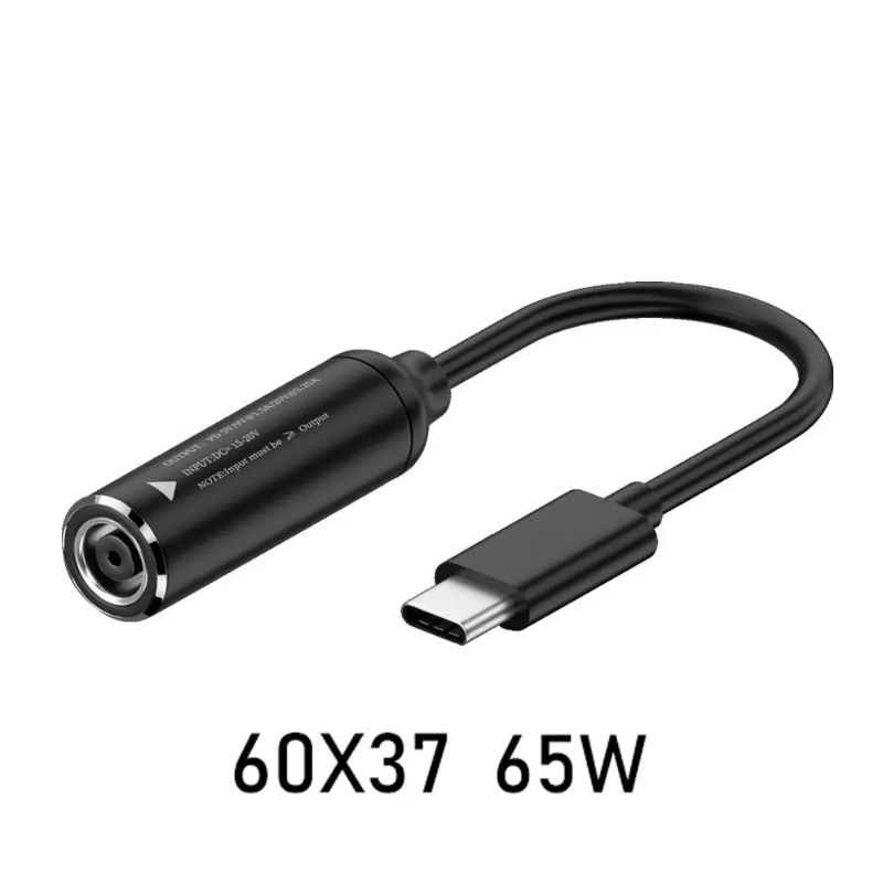 Dc Power To Type-C Opladen Pd 65W Geschikt Voor Dc Female Naar C Mannelijke Adapter Dc Naar Type-C Adapter Kabel Dc Naar Ype-C Oplader Draad: WHITE