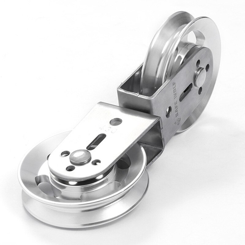 Fitness Double Gym Pulley Heavy Duty for DIY Arm Biceps Triceps Blaster Rope System Home Gym Cable Machine Accessories Equipment: Aluminum Alloy