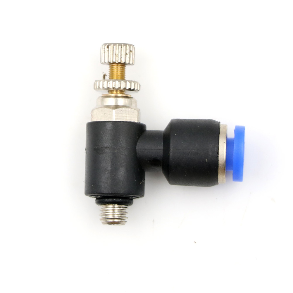 1PC Good Stainless Steel Air Flow Speed Control Valve Tube Water Hose Pneumatic Push In Fitting SL4-M5