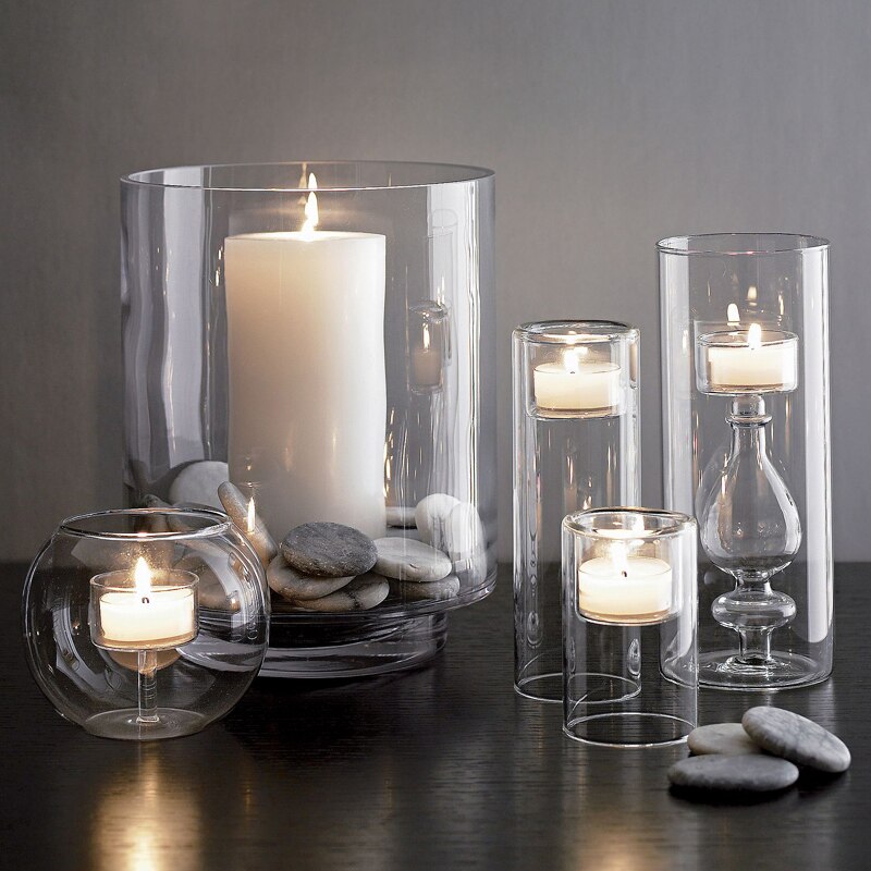 Clear Votive Candle Holders Glass Tealight Candle Holder for Tablescapes Wedding Home Decor Office Restaurant Table Decor