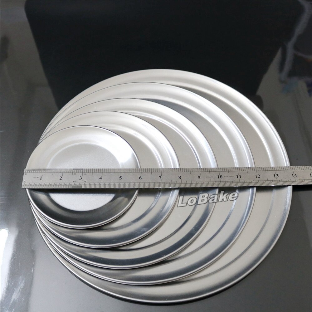 arrivals 6, 8, 10, 12, 14 inches shallow pizza pan anodic aluminium alloy cake bakery holding tray for DIY kitchen bakeware