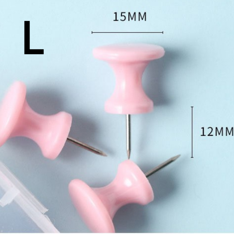 40pcs/box Solid Color Thumbtacks Small Size Office Stationery Push Pin for Wall Maps Paintings Fixing Thumbtack