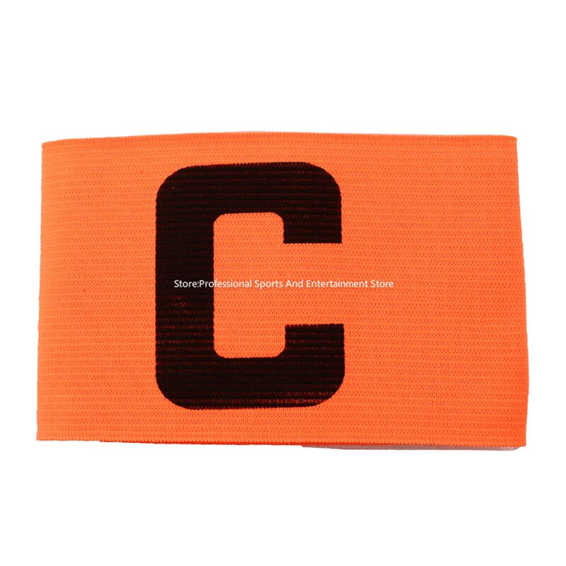 Promotional Football Soccer Flexible Sports Adjustable Player Bands Fluorescent Captain Armband Soccer Accesory: Orange