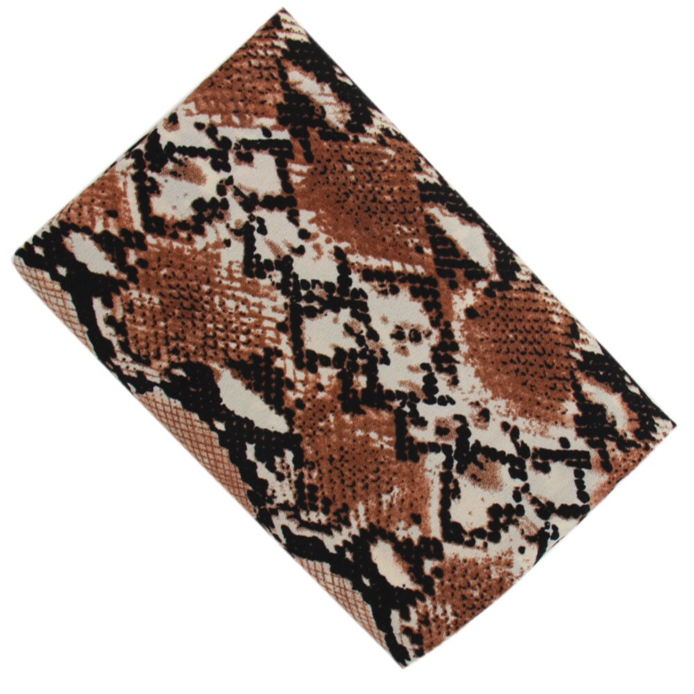 JOJO-tissu en mousseline de soie, feuille imprimée serpent et léopard, 45x150cm, pour aiguilles, Textile de maison, fournitures d'artisanat, décor de fête