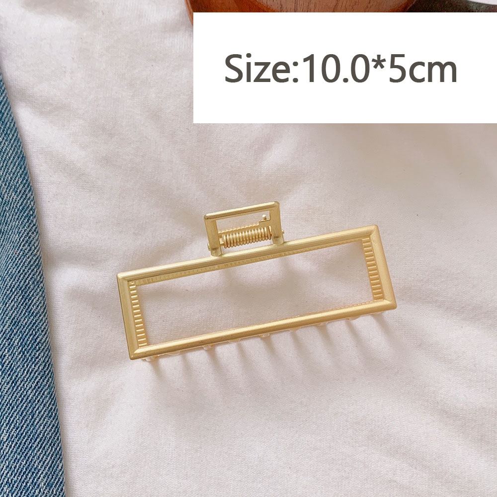 Las mujeres pelo Clips hueco tiburón pulpo Clip geométrica horquilla con perlas gran elegancia broche para peluquerías accesorios para el cabello: Big square