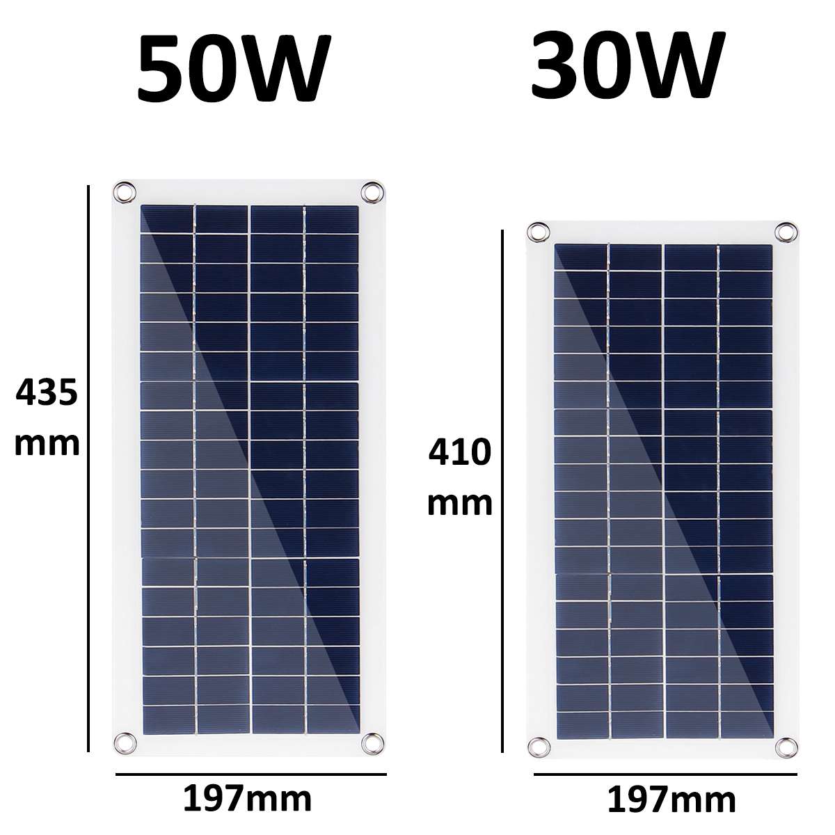 Panel Solar Flexible de 12/24V, 30W/50W, controlador 10A-30A, cargador de coche para RV, barco, pantalla LCD, controlador de carga de Panel Solar PWM