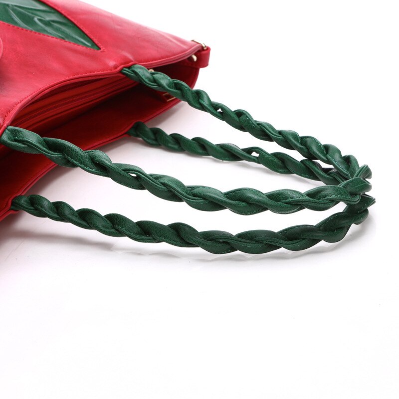 Classic Rose Driedimensionale Bloem Tas Weave Draagbare Vrouw Pakket Enkele Schouder Pakket Messenger