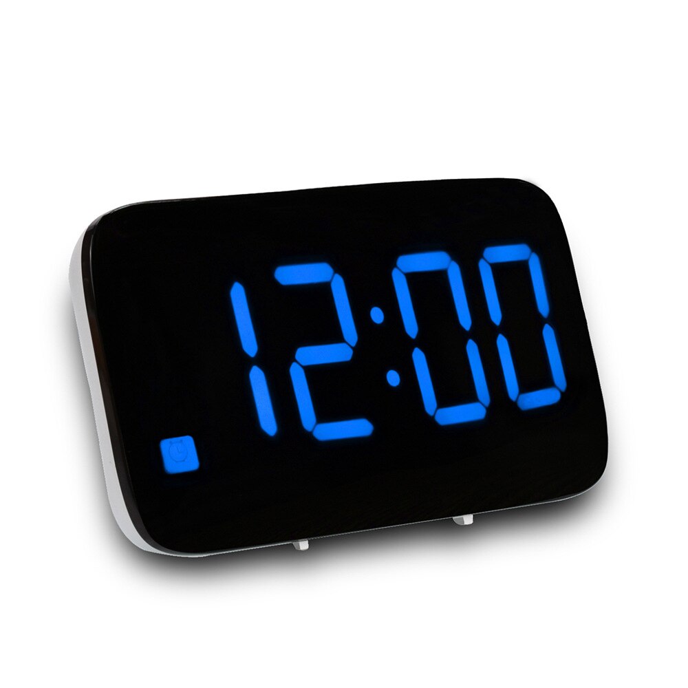 Digital Alarm Uhr Stimme Kontrolle Schreibtisch Uhren groß LED Anzeige Pro Heimat mit Schlummern Nacht sichtbar: Blau