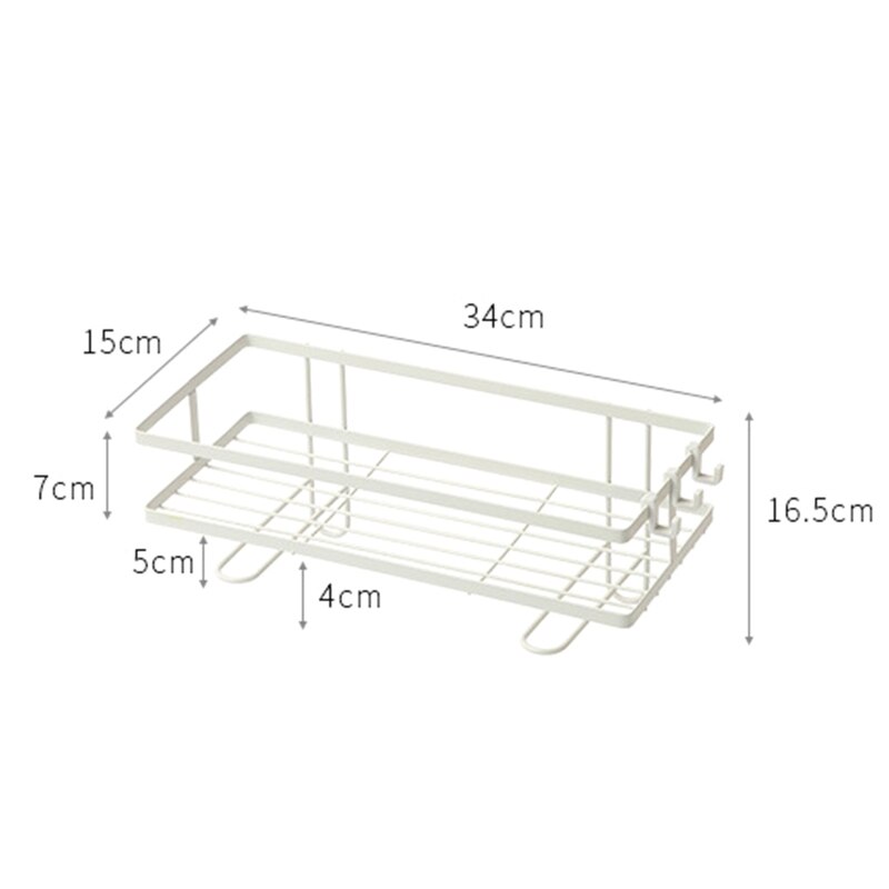 Waterproof Bathroom Metal Toilet Shelf Storage Rack Punch-free Shower Organizer 53CB
