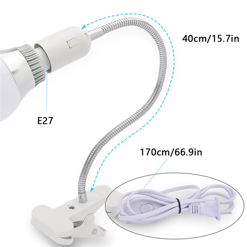 Support de lampe Flexible pour culture de plantes, ampoule LED E27, 360, serre intérieure