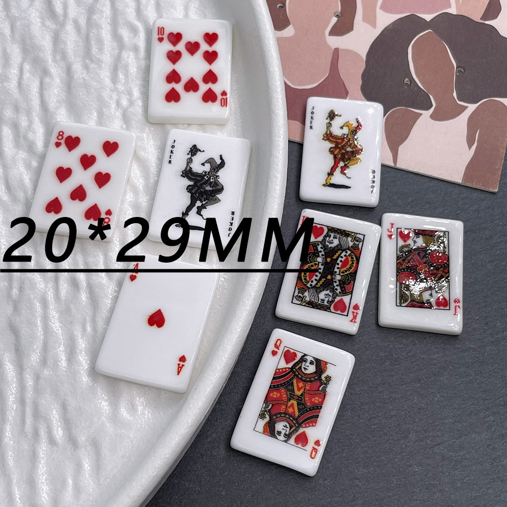 Imán para nevera de póker simulado , imanes para nevera, decoración del hogar, juegos, , buena fortuna, 10 Uds.