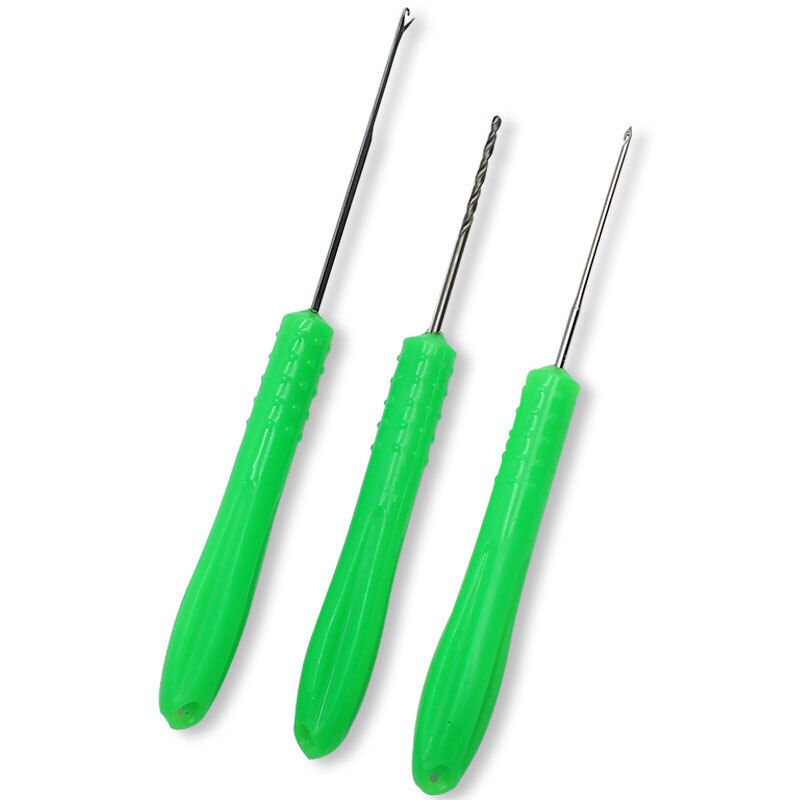 Outils de pêche à la carpe, bouillettes, aiguille d'appât pour carpe, plate-forme de pêche, fabrication d'aiguilles d'épissure, accessoires de forage, 3 pièces