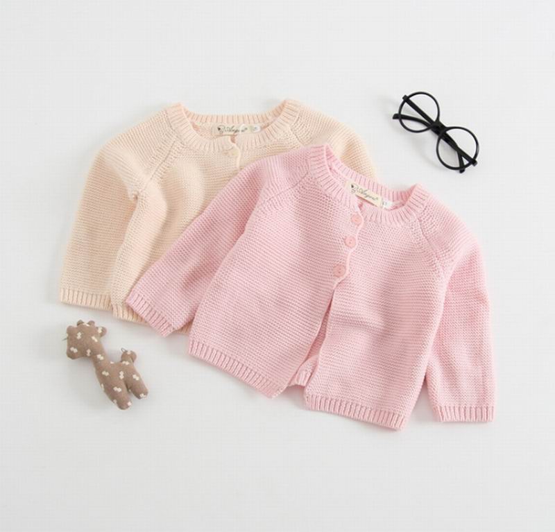 Meisje Vest Lente Herfst Breiwol Lange Mouw Trui Jas Kinderen Baby Kleding 0-3Y E8310