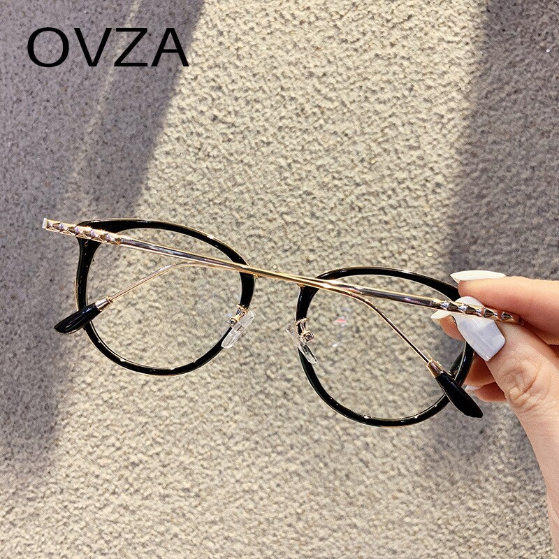 Ovza rektangelbriller med gennemsigtig brilleramme kvinder optisk ramme mænd s5003