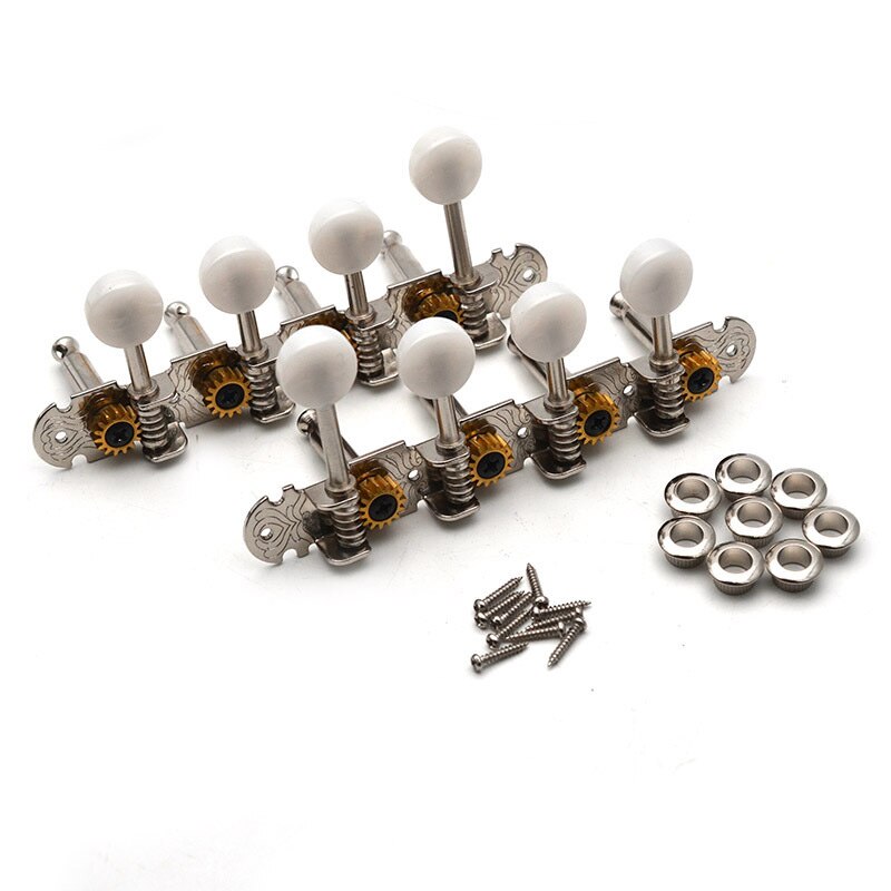 1 Set Mandolin Tuners Machine Heads Tuning Keys Pegs for Mandolin Musical Instruments Parts Accessories Replacement: Silver