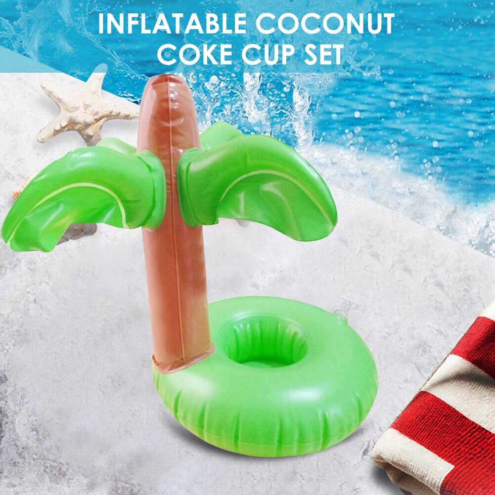 Piscina Galleggiante Giocattoli di proprietà Piscina Estiva Piscina Albero di Cocco Gonfiabile Acqua coca Coca Cola Tazza di Bevanda Sedili Partito Zattera di Supporto