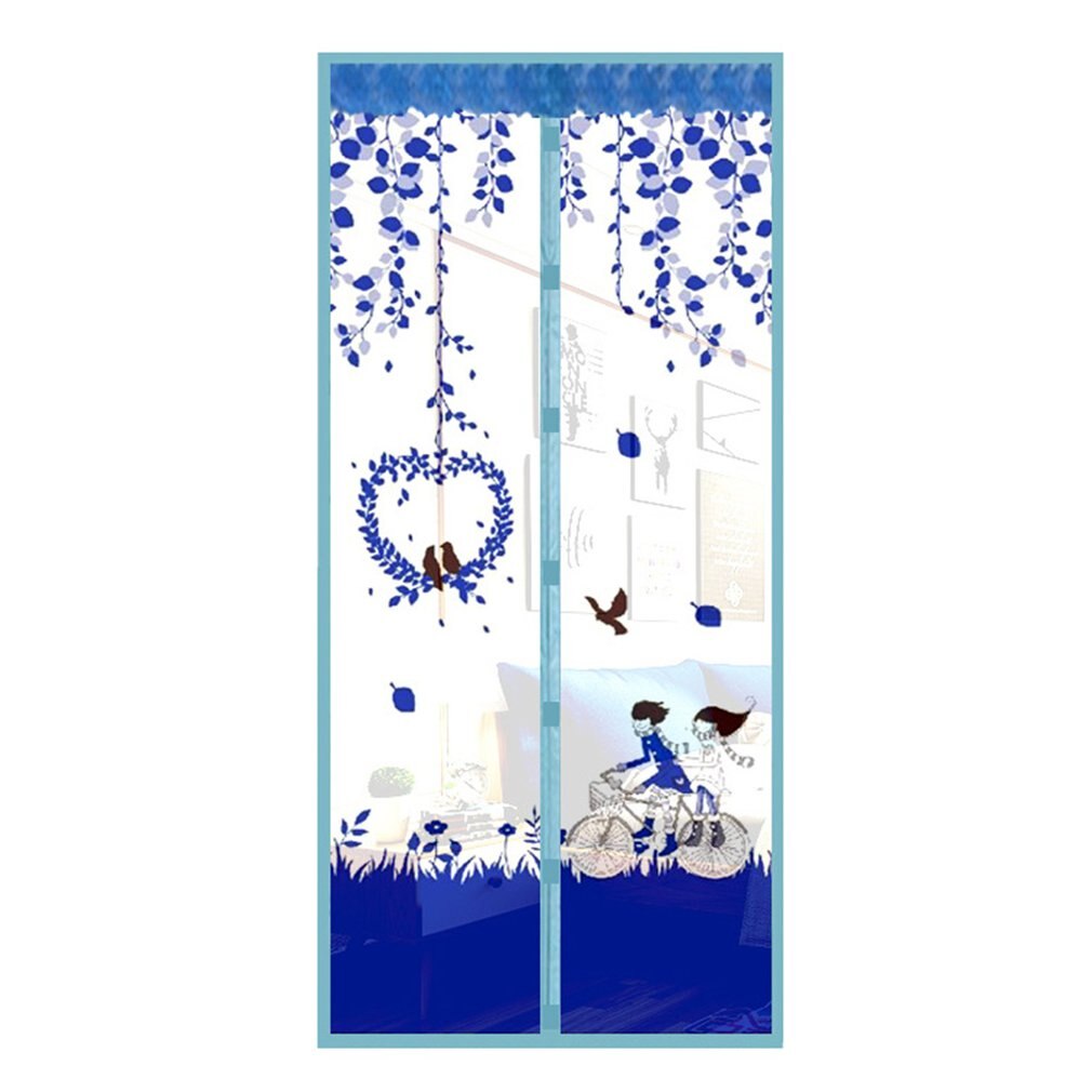 Hands-free Magnetic mosquito net door net Anti fly insect mosquito door screen Anti-Mosquito Magnetic curtain mesh for door: 90x210cm sky blue 1
