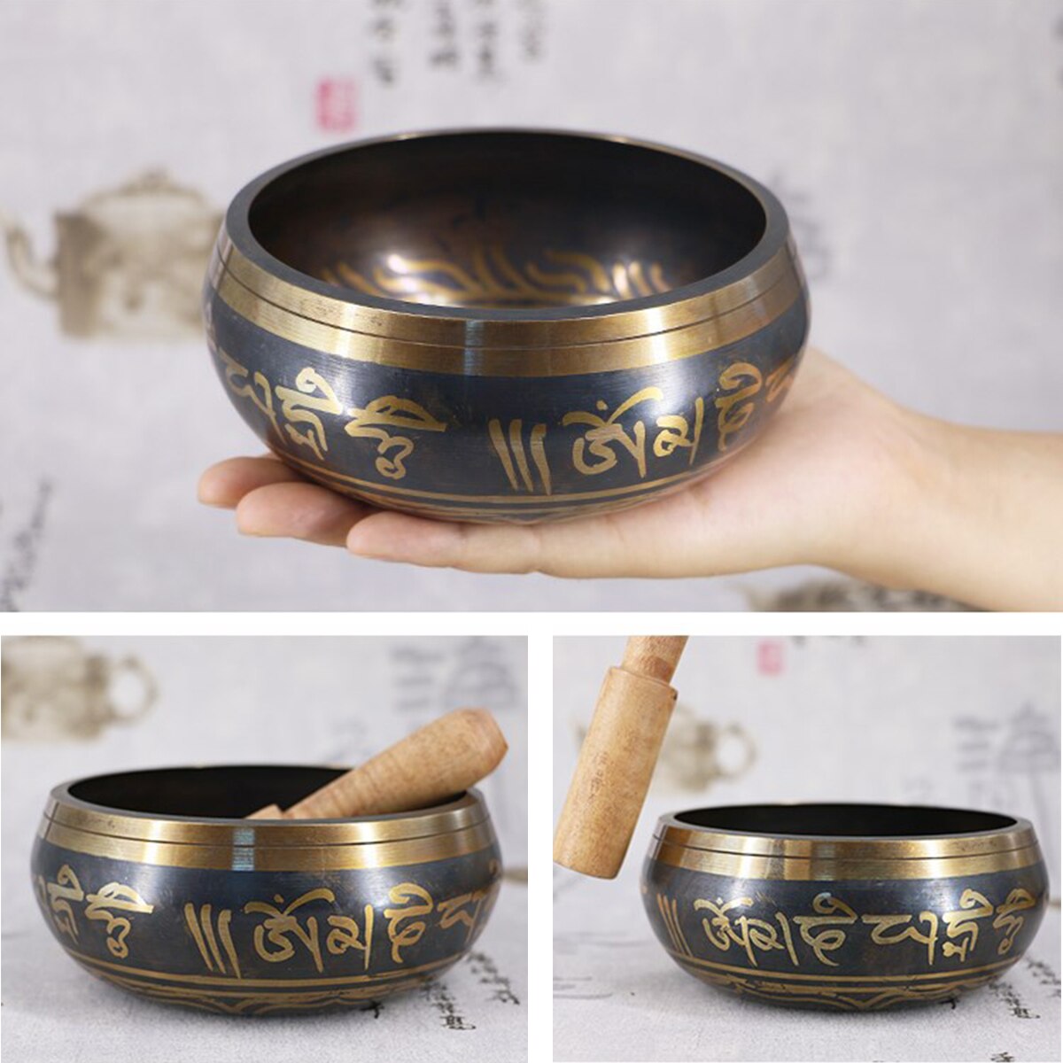 Tibetan Singing Bowl Mallet Set Brass Singing Bowl Mallet For Meditation Yoga Chakra Healing Relaxation Mindfulness