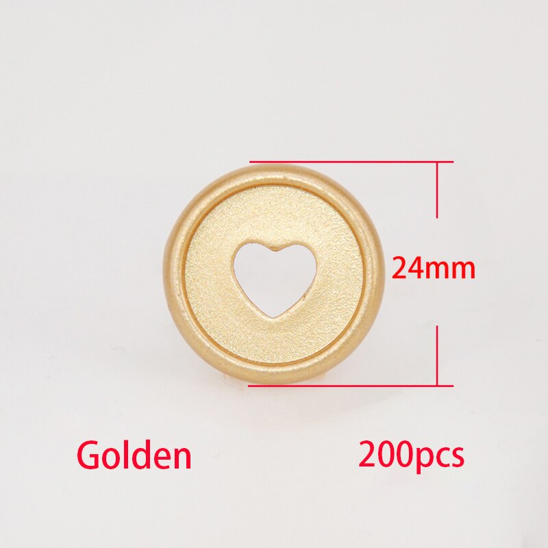 200pcs Mushroom Planner Binding Discs Binding Buckle Disc Binder Notebook Binder Ring DIY Planner Accessories School Supplies: Golden-200pcs