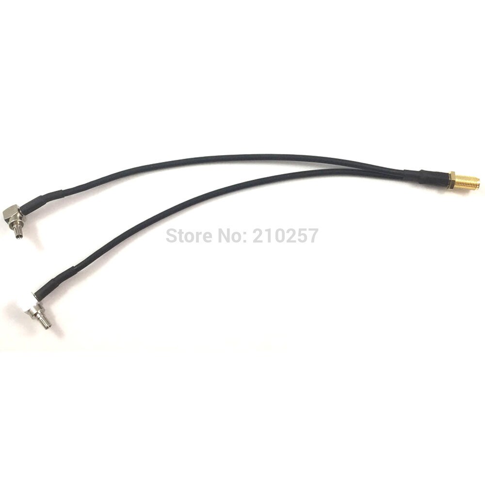 1 pcs SMA Fêmea de tipo Y 2x CRC9 RA Masculino Splitter Combinador Cabo Pigtail RG316 20 cm Para Huawei Modem