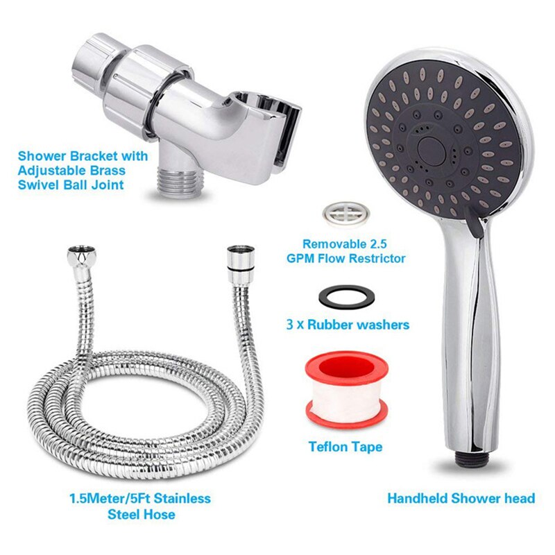 High Pressure Handheld Shower Head Set with Powerful Shower Spray Multi-functions with Hose Kit TI99: Style 5