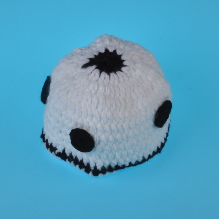 Virka nyfödd baby fotografering rekvisita bebis pojkar fotboll outfit stickade baby hatt byxor set gratis storlek för 0-3m mzs -15046