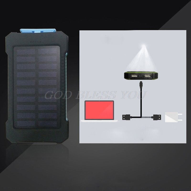 LED Dual USB Ports Solar Panel Power Bank Case Concise and vogue style Charger DIY Kits Box For Samsung