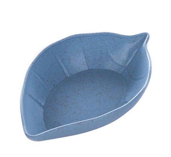 Homies-vaisselle de cuisine polyvalente en forme de feuille, petites soucoupes assaisonnées bol blé paille plat vaisselle japonaise 1 pièce: Grey