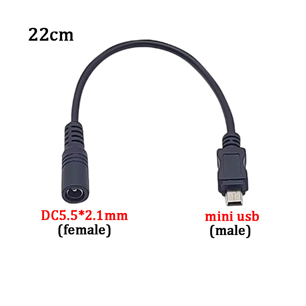 DC 5.5*2.1/3.5*1.35 Female Cables 5521 Power Jack DC Power Conector 5.5x2.1mm to Type-C /Micro/Mini USB Charging Cable Converter: Lavender