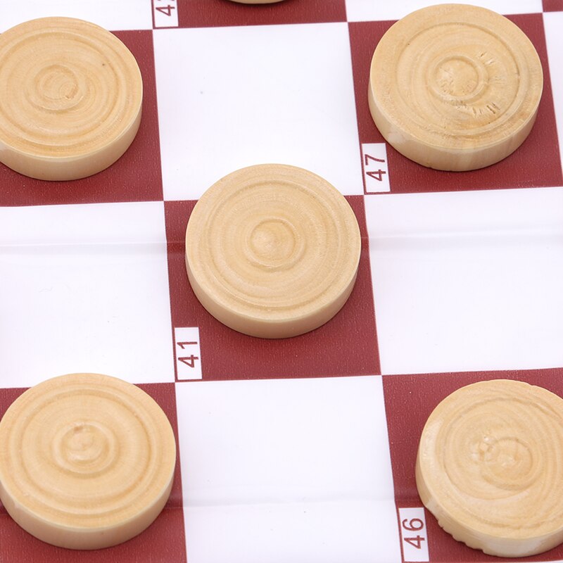 1set International Checkers The international Standard Competition for The wood Chess Game intellgence kids