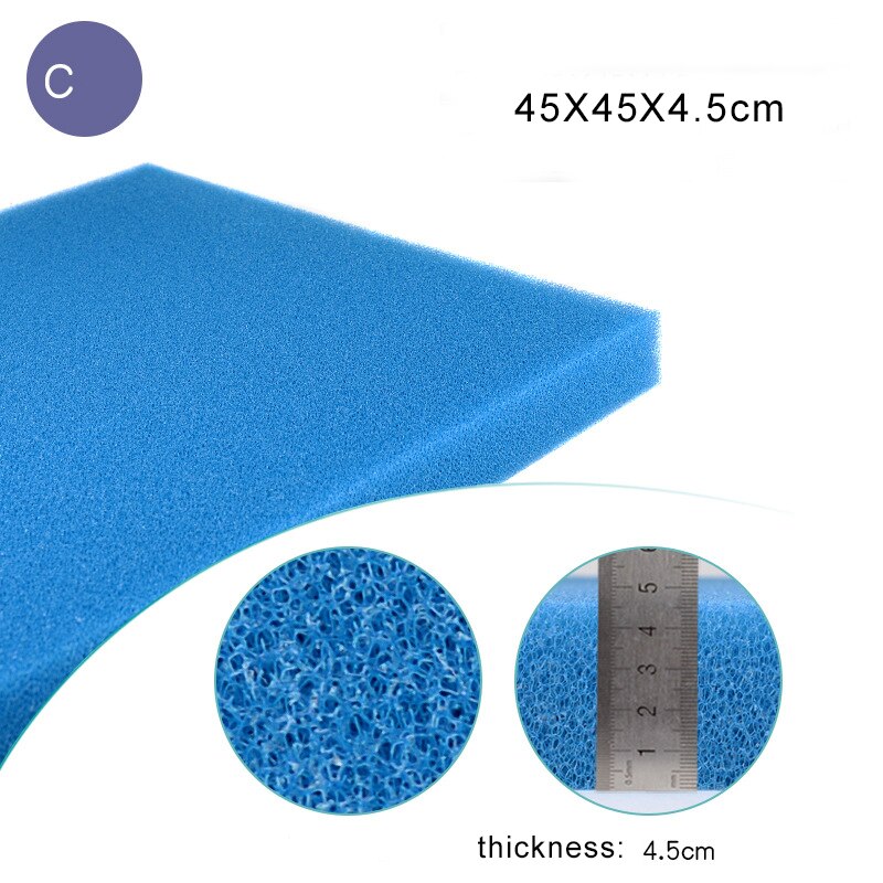 Aquarium filter cotton high density thick cotton purification water sponge filter material aquarium filter bacteria: C