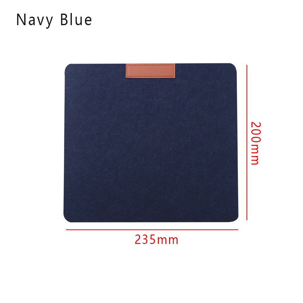 1PC Universal Colorful Leather Anti-slip Mouse Pad Comfortable Gaming Mice Mat Desk Cushion Computer Accessories 230 X 200 x 2mm: Navy Blue