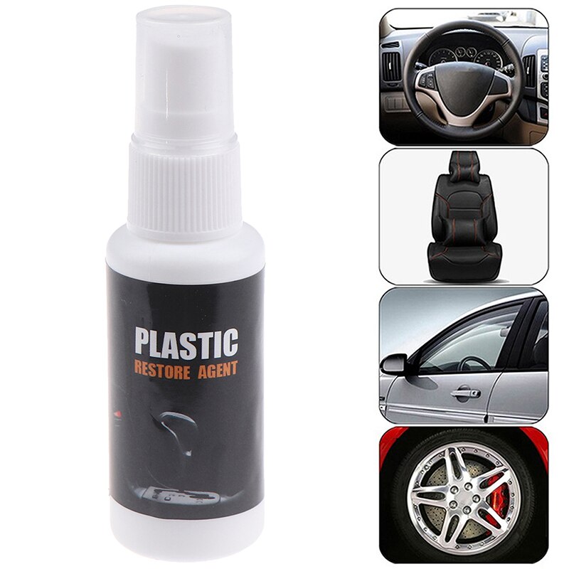 30ML Auto Interior Plastic Parts Wax Retreading Agent Renewed Plastic Restore Retreading Coating Paste Maintenance Car Cleaner