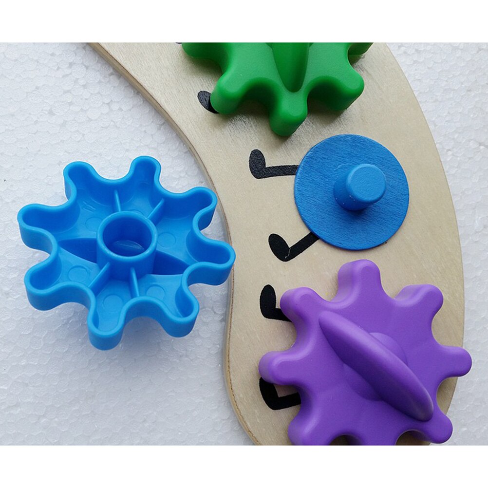 Children&#39;S Education Wooden Gear Assembly Caterpillar Toys Assembling Blocks Colorful Sorting Color Cognitive Board Toys