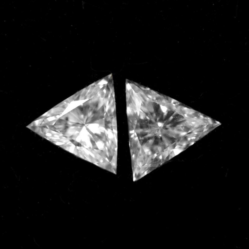 1 pieza 3*3mm triangular corte piedra blanca de moissanita 0,1 Quilate