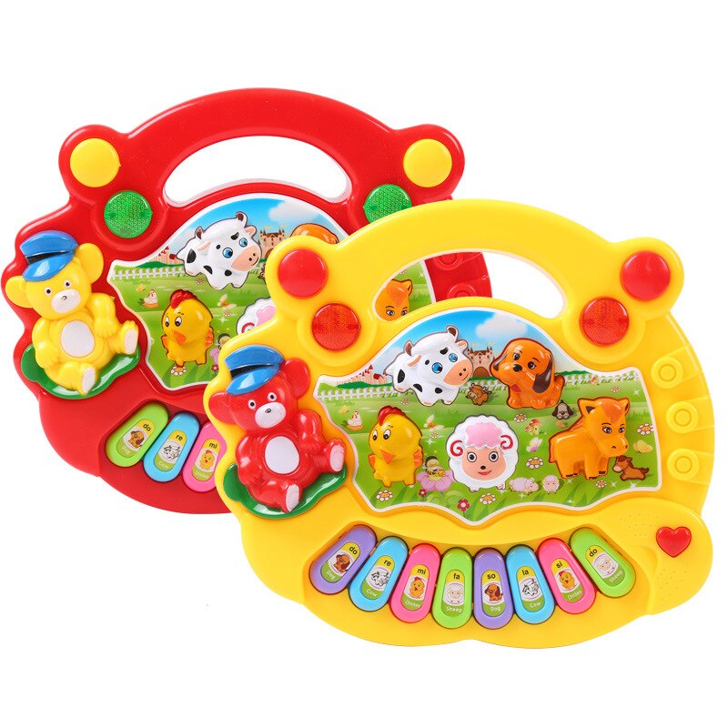 Jouets pour enfants orgue électronique Animal ferme Instrument de musique bébé illumination infantile et enfant éducation anglais enfant