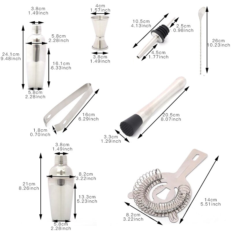 Perfk Support De Rangement Pour Outils De Barman - Porte Shaker Et Accessoires Cocktail Noir