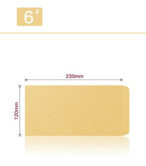 50 stk/parti kraftkuvert til  a4 størrelse papir enkel ren blank konvolut enkel dekorativ bryllupsinvitation konvolut papirpose: 120 x 230mm (50 stk.